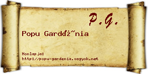 Popu Gardénia névjegykártya